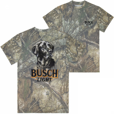 Busch Light Camo Lab Front and Back Print T-Shirt