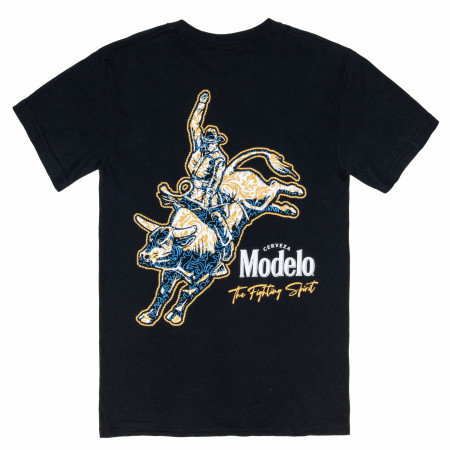 Modelo Bull Rider Front and Back Print T-Shirt