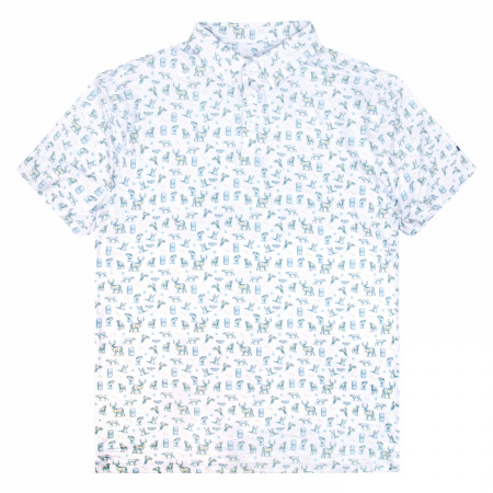 Busch Light Duck Hunting Pattern Polo Shirt