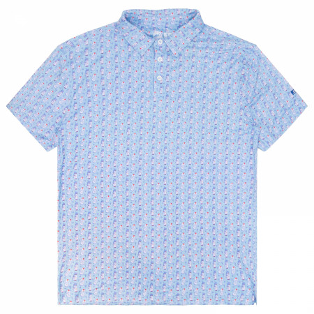 Michelob Ultra Golfing Cans and Clubs Pattern Polo Shirt