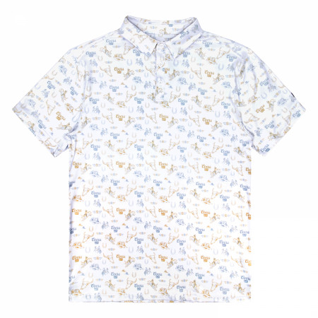 Coors Banquet Rodeo Pattern Polo Shirt