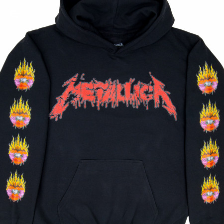 Metallica Floral Skull Pullover Front and Back Print Hoodie