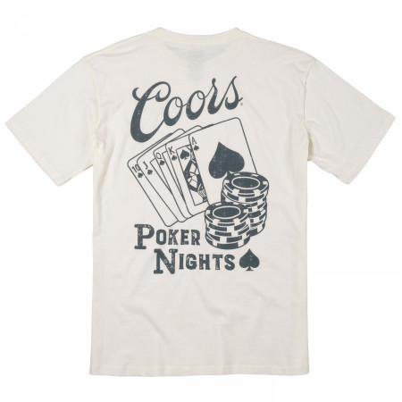 Coors Poker Night Front and Back Print T-Shirt