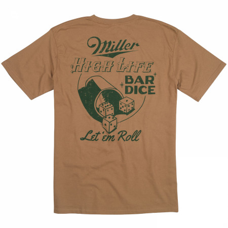 Miller High Life Dice Bar Front and Back Print T-Shirt