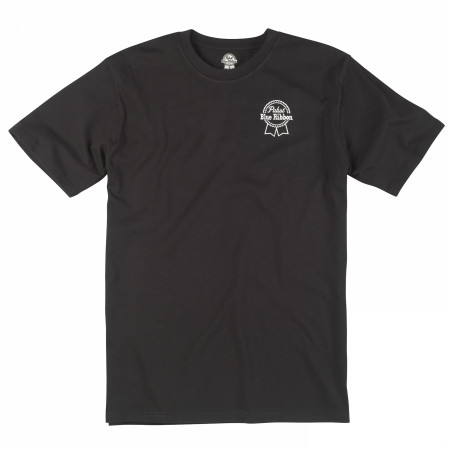 Pabst Blue Ribbon Unalive Music Front and Back Print T-Shirt