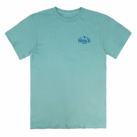 Busch Light Lake Fishing Blue Colorway Front & Back Print T-Shirt