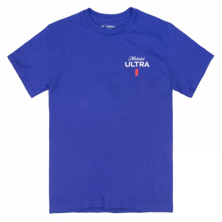 Michelob Ultra Soccer Logo Blue Colorway Front & Back Print T-Shirt