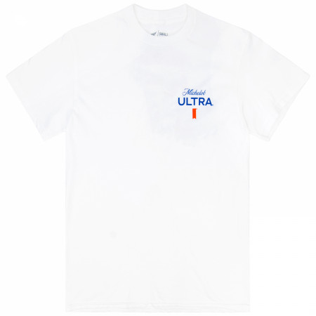 Michelob Ultra Soccer Logo White Colorway Front & Back Print T-Shirt
