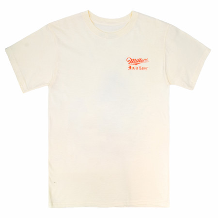 Miller High Life Fishing Stern Vintage Ad Front and Back T-Shirt