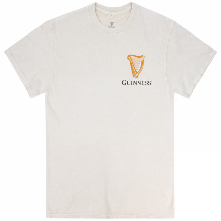 Guinness Ostrich Vintage Gilroy Ad Front Back Print Premium Wash T-Shirt