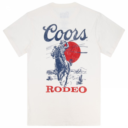 Coors Banquet Western Rodeo Front Back Print T-Shirt