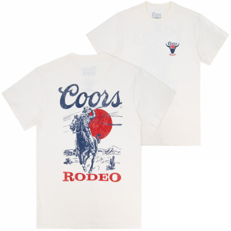 Coors Banquet Western Rodeo Front Back Print T-Shirt