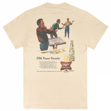 Miller High Life Fifth Frame Favorite Front Back Bowling Vintage Ad T-Shirt