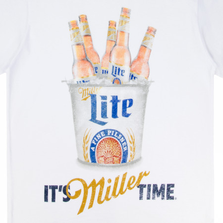 Miller Lite Pilsner Beer Logo White Colorway T-Shirt