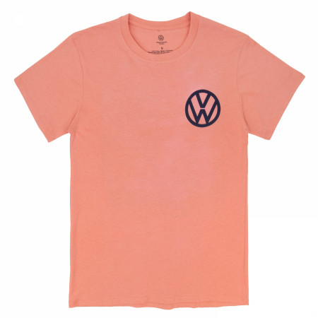 Volkswagen Van at Sunset Front and Back Print T-Shirt