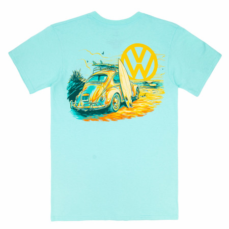 Volkswagen Bug at Sunset Front and Back Print T-Shirt