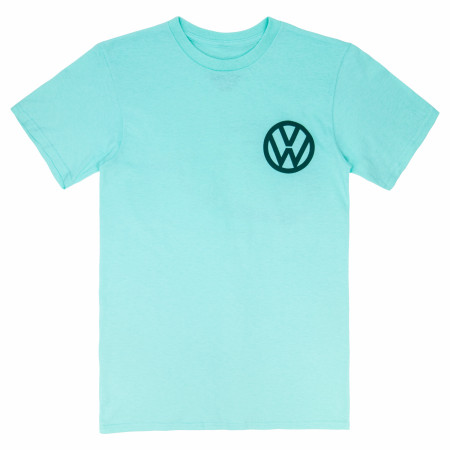 Volkswagen Bug at Sunset Front and Back Print T-Shirt