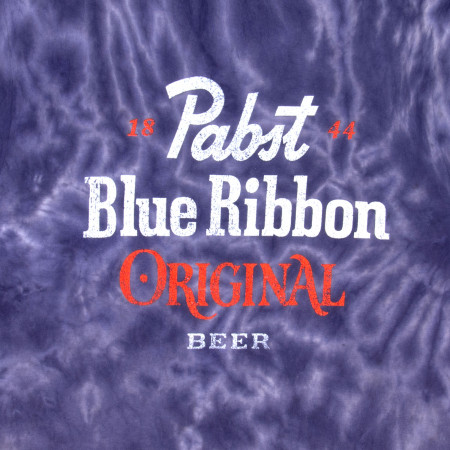 Pabst Blue Ribbon Original Beer Blue Crystal Wash T-Shirt