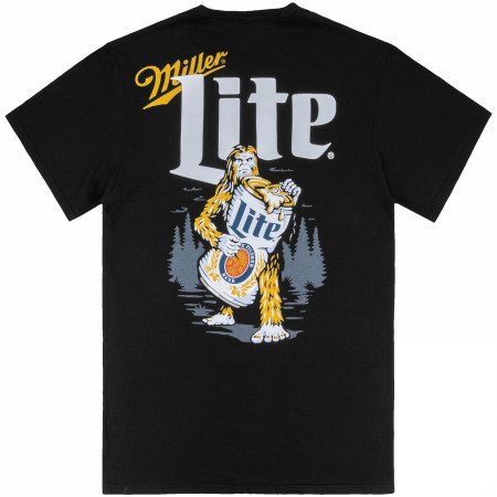 Miller Lite Sasquatch Protects Front and Back Print T-Shirt