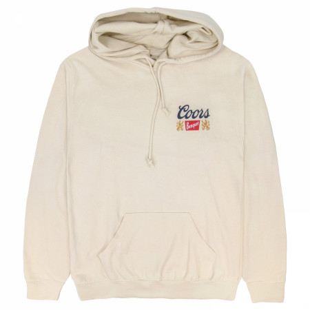 Coors Banquet Rodeo Beige Front and Back Print Pullover Hoodie