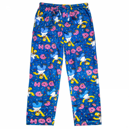 The Simpsons Homer & Donuts Sueded Fleece Sleep Pants