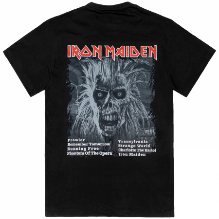 Iron Maiden First Album Track List V3 Front & Back Print T-Shirt