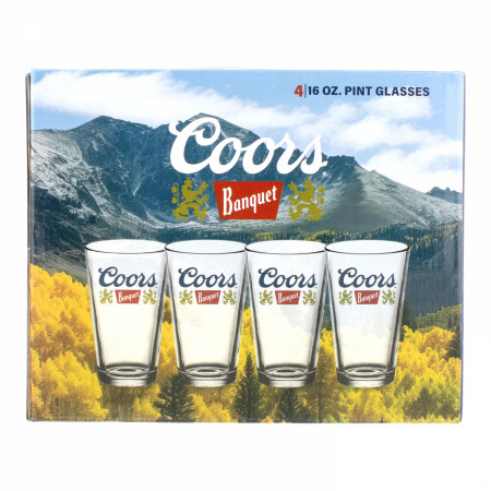 Coors Banquet Official 16 oz. Pint Glasses  Set of 4
