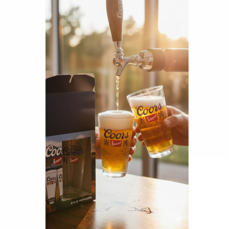 Coors Banquet Official 16 oz. Pint Glasses  Set of 4