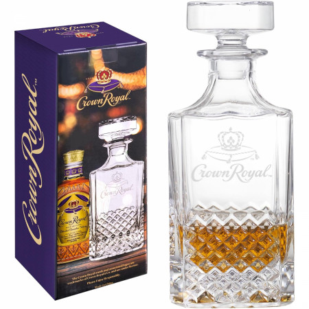 Crown Royal 750ml Glass Whiskey Decanter
