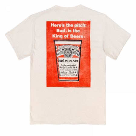 Budweiser Here's the Pitch Front and Back Printed T-Shirt by Junk Food