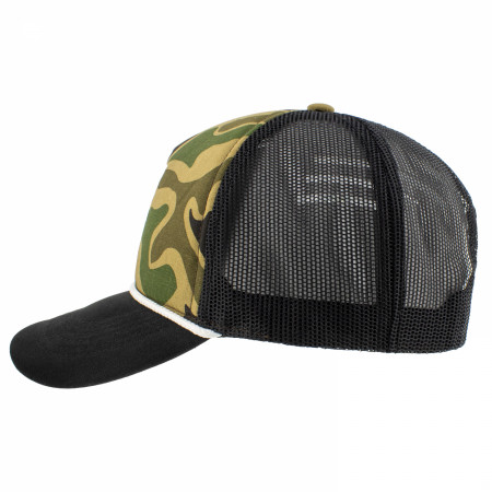 Dodge RAM Logo Green Camo Adjustable Rope Hat