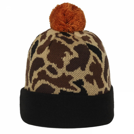 Lone Star Beer Logo Camo Pom Beanie