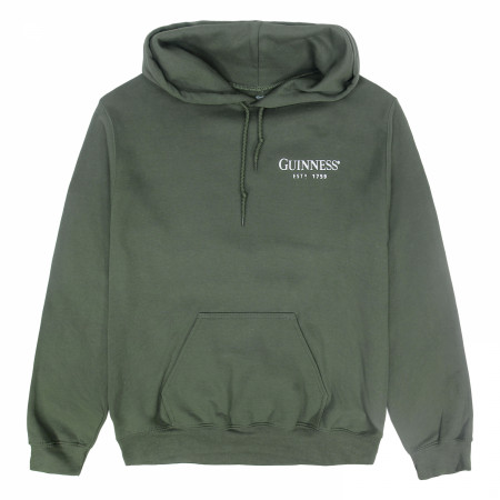 Guinness Irish Label Front & Back Print Premium Pigment Dye Hoodie