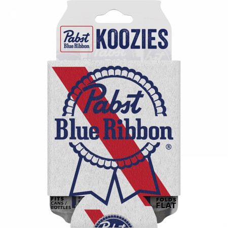 Pabst Blue Ribbon Lined Logo Can Cooler