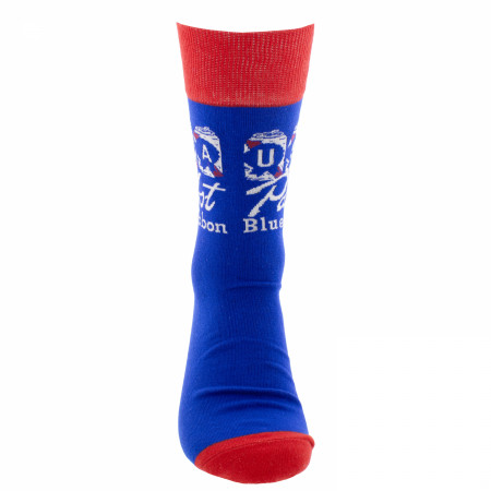 Pabst Blue Ribbon USA Cans Crew Socks