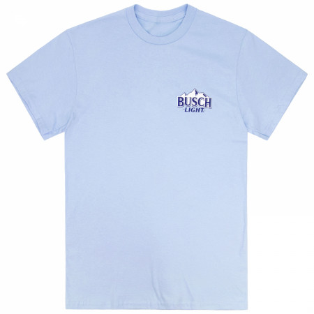 Busch Light Evolution of Cans Blue Front & Back Print T-Shirt