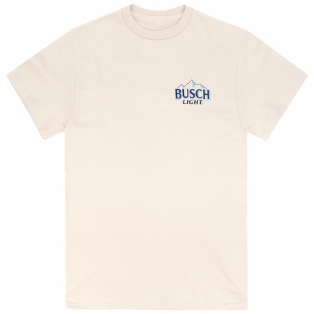 Busch Light Evolution of Cans Natural Front & Back Print T-Shirt