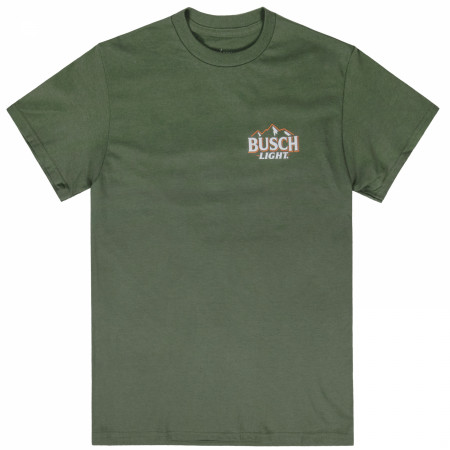 Busch Light Hunting Can Evolution Green Front & Back Print T-Shirt