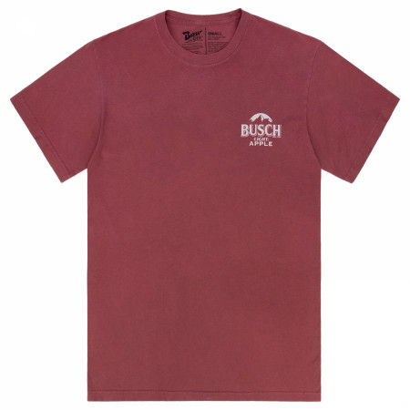 Busch Light Vintage Apple Brick Red Front & Back Print T-Shirt