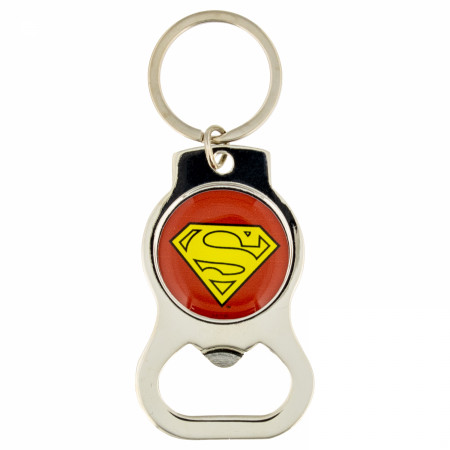 Superman Cape Logo Bottle Opener Keychain