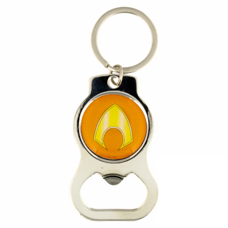 Aquaman Logo Bottle Opener Keychain