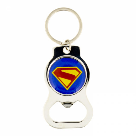 Superman James Gunn Logo Bottle Opener Keychain