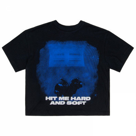 Billie Eilish Hit Me Hard and Soft Blue Lines Ladies Crop Top