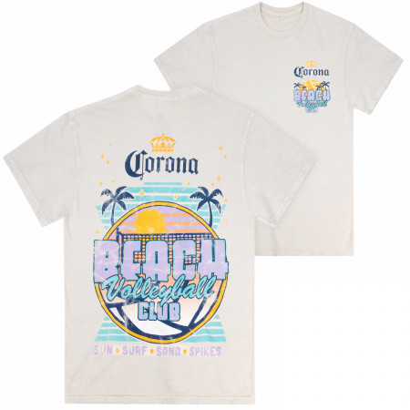 Corona Beach Volleyball Club Front Back Print T-Shirt