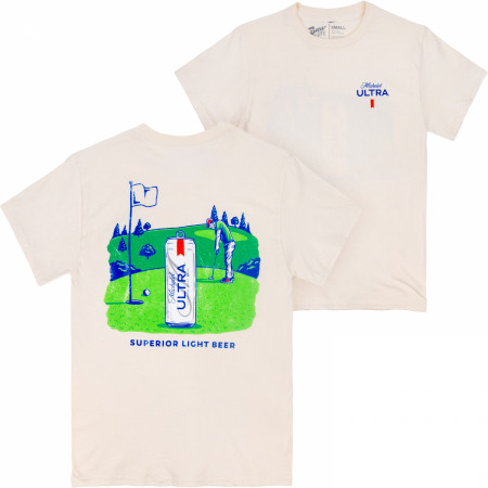 Michelob Ultra Green Fields Golfing Tan Colorway Front & Back T-Shirt