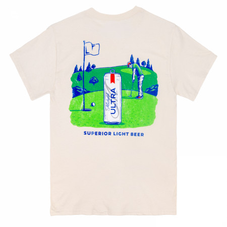 Michelob Ultra Green Fields Golfing Tan Colorway Front & Back T-Shirt