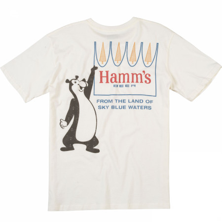 Hamm's Beer Vintage Bear Front and Back Print Premium T-Shirt