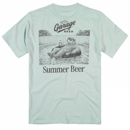 Garage Beer - Summer Beer Seafoam Front and Back Print Premium T-Shirt