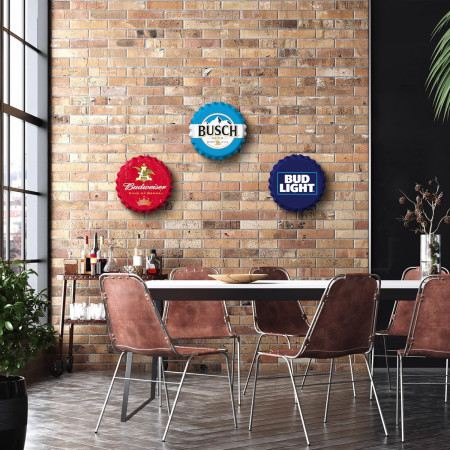 Busch Light 18' Classic Bottle Cap Tin Sign