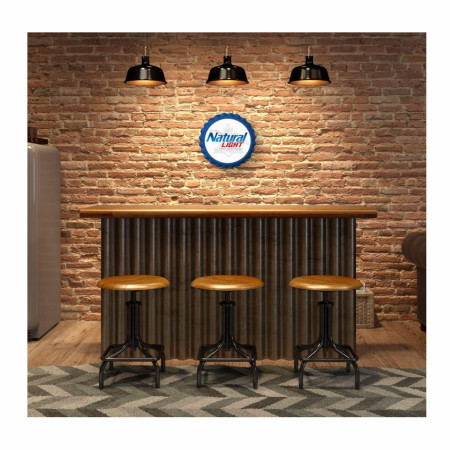 Natural Light 18' Bottle Cap Tin Sign
